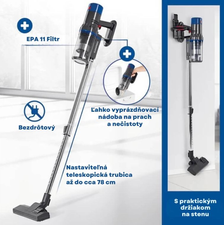 CleanMaxx AKU tyčový a ručný vysávač 2v1 ATV-15630 (6)